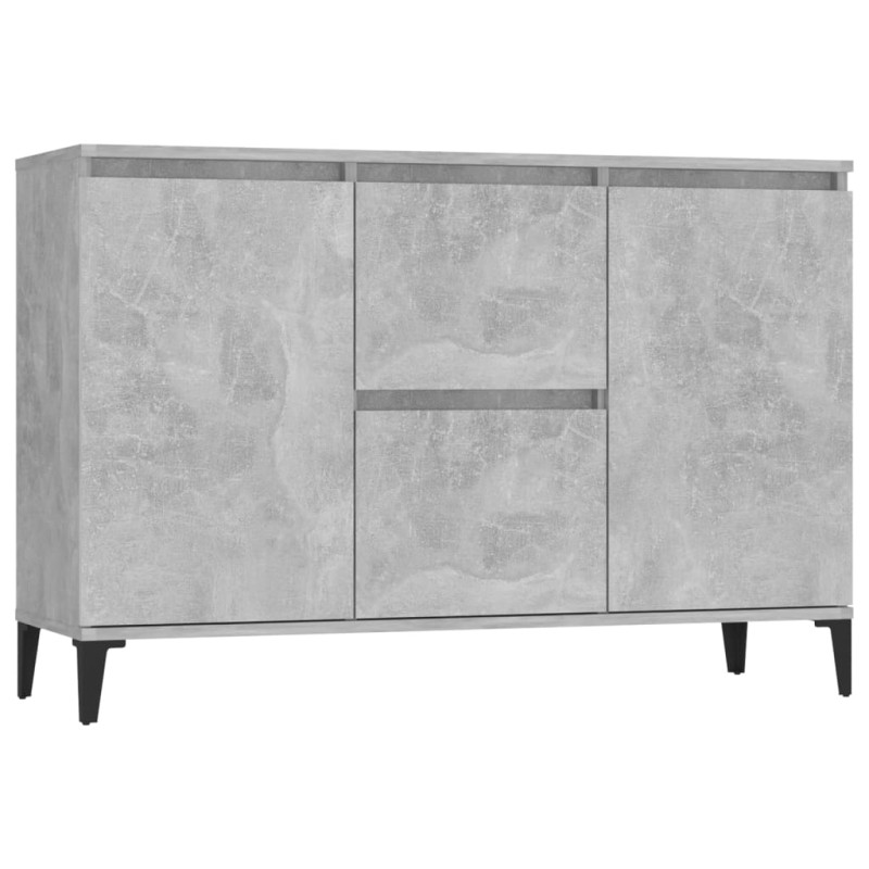 Buffet gris béton 104x35x70 cm bois d ingénierie