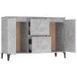 Buffet gris béton 104x35x70 cm bois d ingénierie