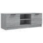 Meuble TV Sonoma gris 102x35x36,5 cm Bois d ingénierie