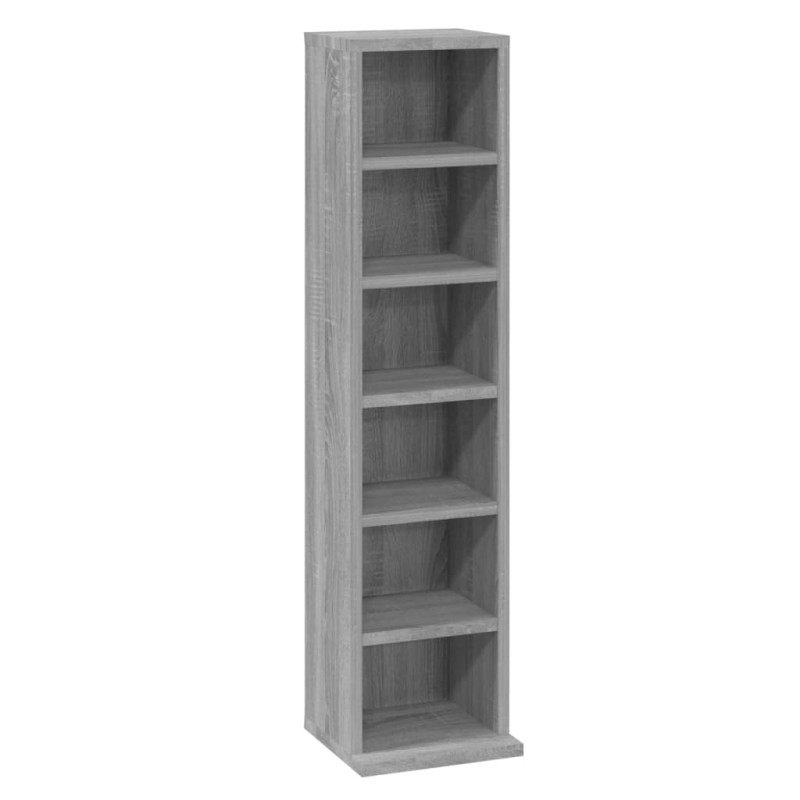 Armoire à CD Sonoma gris 21x20x88 cm Bois d ingénierie