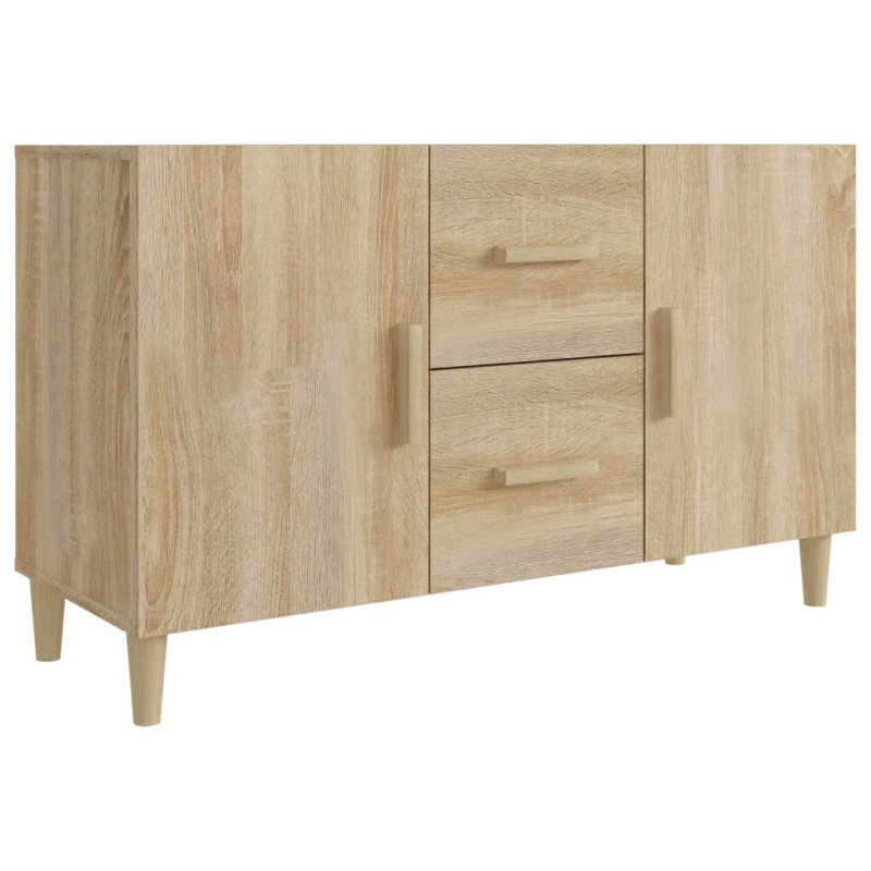 Buffet chêne sonoma 100x36x60 cm bois d ingénierie