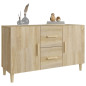 Buffet chêne sonoma 100x36x60 cm bois d ingénierie