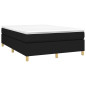 Cadre de lit sans matelas noir 140x190 cm tissu