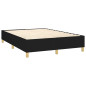 Cadre de lit sans matelas noir 140x190 cm tissu