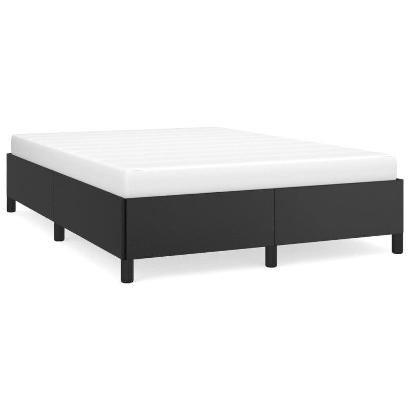 Cadre de lit sans matelas noir 140x190 cm similicuir