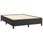 Cadre de lit sans matelas noir 140x190 cm similicuir