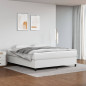 Cadre de lit sans matelas blanc 160x200 cm similicuir