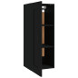 Armoire suspendue Noir 35x34x90 cm Bois d ingénierie