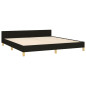 Cadre de lit sans matelas noir 160x200 cm tissu