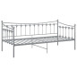 Cadre de canapé lit sans matelas gris métal 90x200 cm