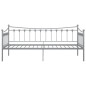 Cadre de canapé lit sans matelas gris métal 90x200 cm