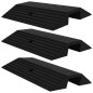 Rampes de seuil de pont 3 pcs 49x40x8 cm Caoutchouc