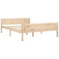 Cadre de lit sans matelas bois massif de pin 160x200 cm