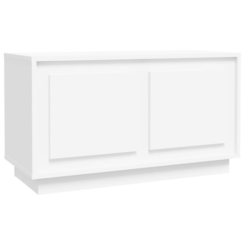 Meuble TV blanc 80x35x45 cm bois d ingénierie