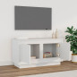 Meuble TV blanc 80x35x45 cm bois d ingénierie