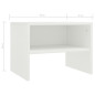 Tables de chevet 2 pcs Blanc 40x30x30 cm Bois d ingénierie