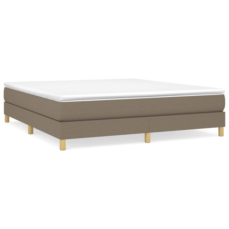 Cadre de lit sans matelas taupe 160x200 cm tissu