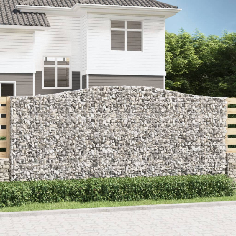 Panier de gabions arqué 400x50x180 200 cm Fer galvanisé