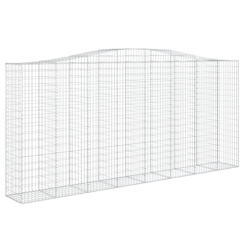 Panier de gabions arqué 400x50x180 200 cm Fer galvanisé