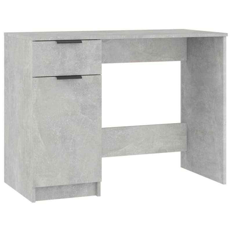 Bureau Gris béton 100x50x75 cm Bois d ingénierie