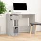 Bureau Gris béton 100x50x75 cm Bois d ingénierie