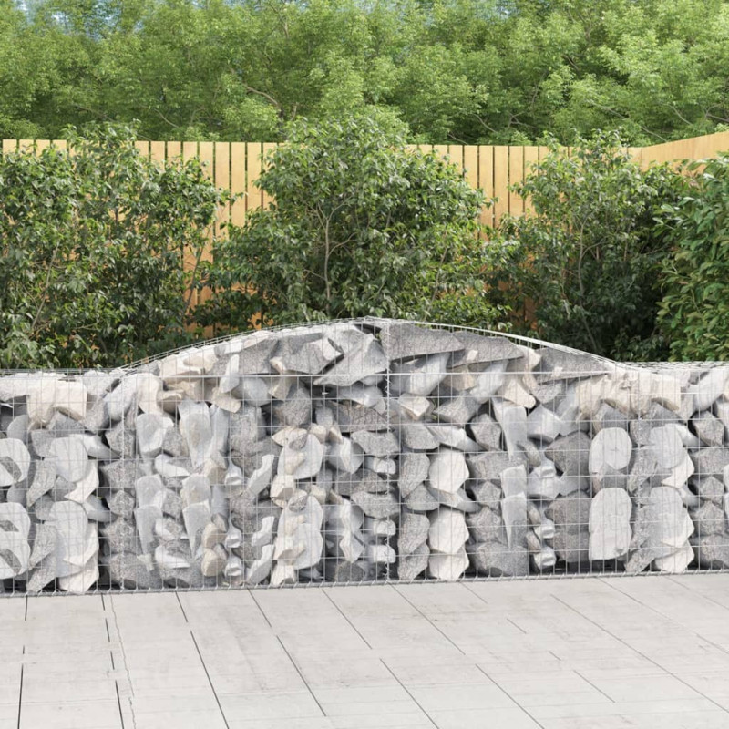 Panier de gabions arqué 400x50x80 100 cm Fer galvanisé