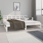 Lit coulissant sans matelas blanc 2x(90x190) cm