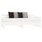 Lit coulissant sans matelas blanc 2x(90x190) cm