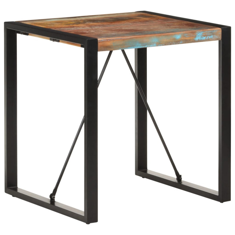 Table à manger 70x70x75 cm Bois de récupération massif