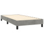 Cadre de lit sans matelas gris clair 90x190 cm velours