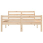 Cadre de lit sans matelas bois massif 140x190 cm