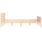 Cadre de lit sans matelas bois massif 140x190 cm