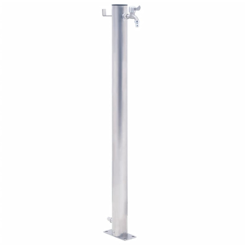 Colonne à eau de jardin 80 cm acier inoxydable rond