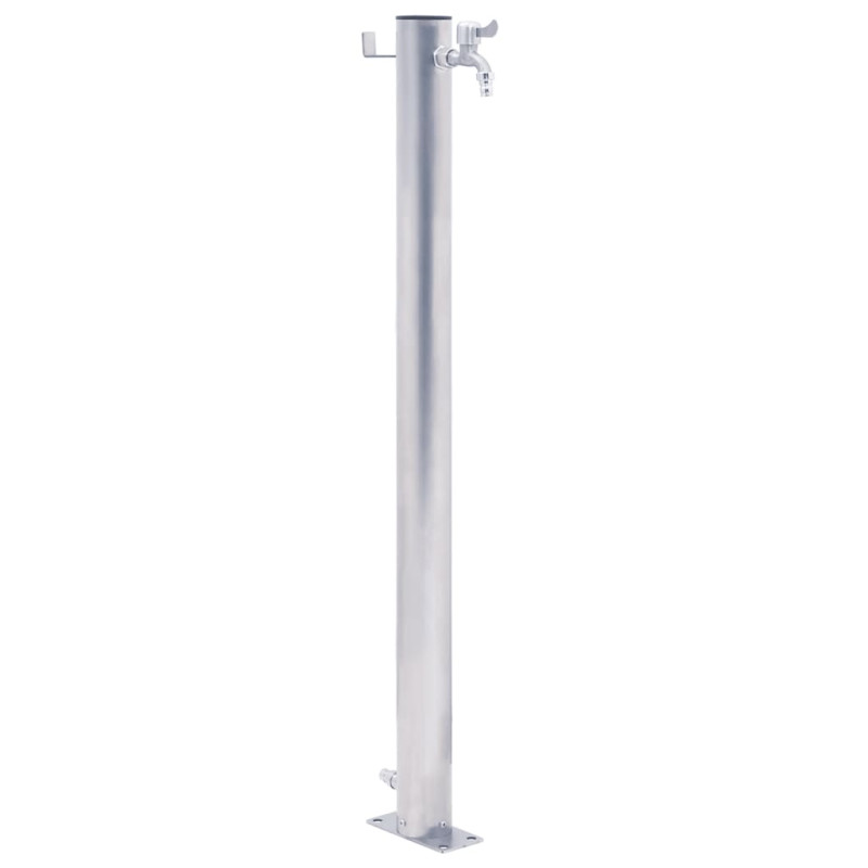 Colonne à eau de jardin 40 cm acier inoxydable rond