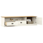 Meuble TV VIGO blanc 156x40x40 cm bois massif de pin