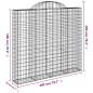 Panier de gabions arqué 200x50x180 200 cm Fer galvanisé