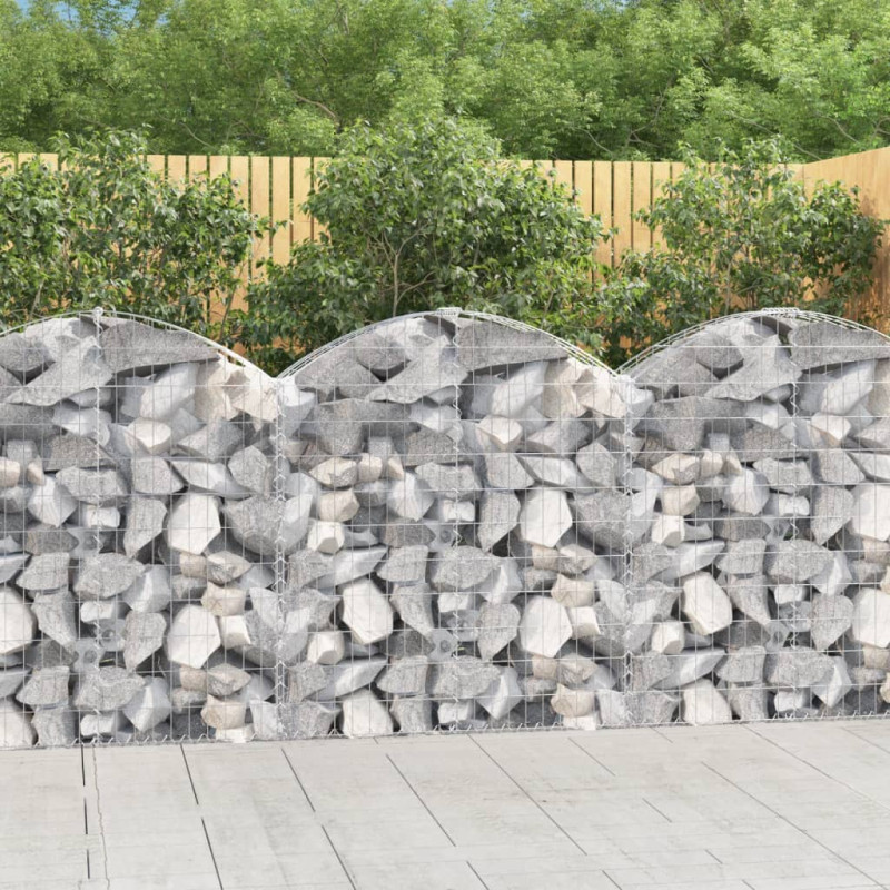 Panier de gabions arqué 100x30x100 120 cm Fer galvanisé