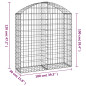 Panier de gabions arqué 100x30x100 120 cm Fer galvanisé