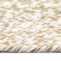 Tapis fait à la main Jute Blanc et naturel 120 cm