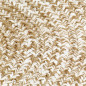 Tapis fait à la main Jute Blanc et naturel 120 cm