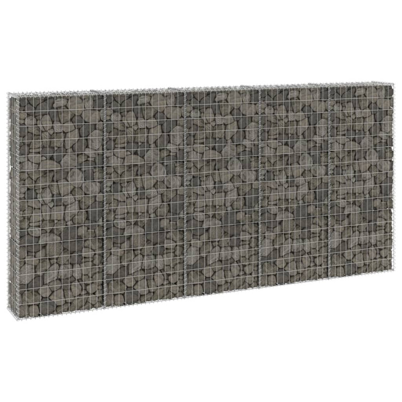 Mur en gabion avec couvercles Acier galvanisé 300x30x150 cm