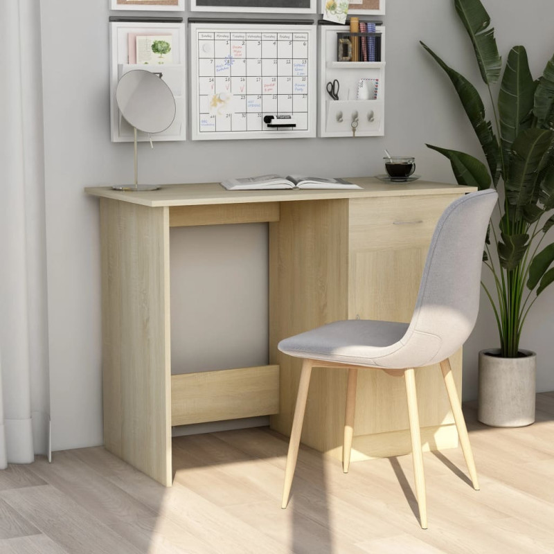 Bureau Chêne sonoma 100x50x76 cm Bois d’ingénierie