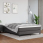 Cadre de lit sans matelas gris 140x190 cm similicuir