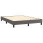 Cadre de lit sans matelas gris 140x190 cm similicuir