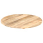 Dessus de table Bois de manguier solide Rond 15 16 mm 70 cm