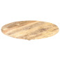 Dessus de table Bois de manguier solide Rond 15 16 mm 70 cm