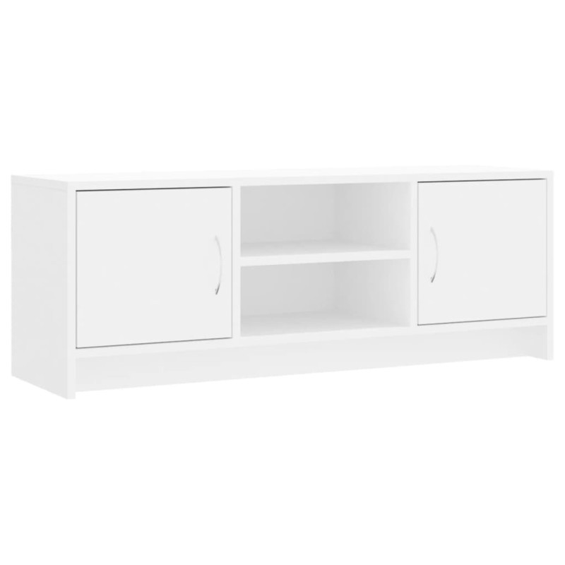 Meuble TV blanc 102x30x37,5 cm bois d ingénierie