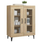 Buffet chêne sonoma 69,5x34x90 cm bois d ingénierie