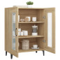 Buffet chêne sonoma 69,5x34x90 cm bois d ingénierie