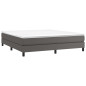 Cadre de lit sans matelas gris 180x200 cm similicuir